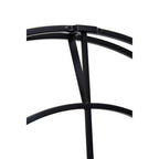 60cm Dia Large Black Finish Metal Wall Clock