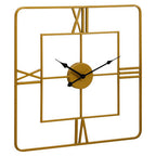 Small Gold Finish Square Wall Clock