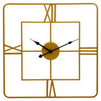 Small Gold Finish Square Wall Clock