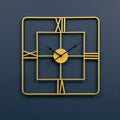 Small Gold Finish Square Wall Clock