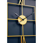 Small Gold Finish Square Wall Clock
