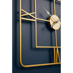 Small Gold Finish Square Wall Clock