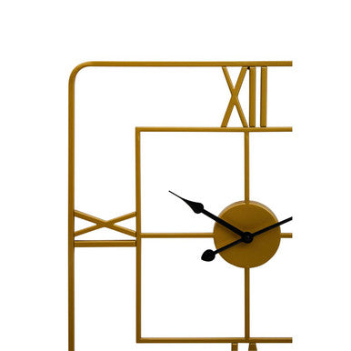 Small Gold Finish Square Wall Clock