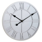 50cm Dia Silver Mirrored Wall Clock