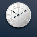 50cm Dia Silver Mirrored Wall Clock