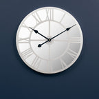 50cm Dia Silver Mirrored Wall Clock