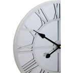 50cm Dia Silver Mirrored Wall Clock