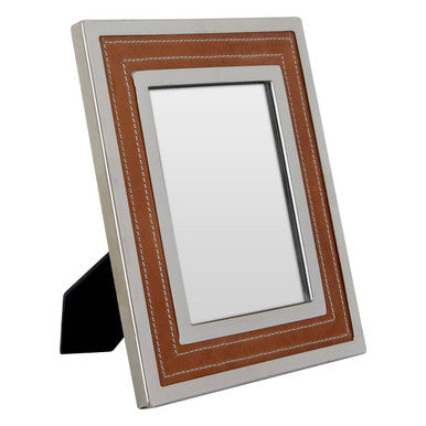 Tan Leather 5in x 7in Photo Frame