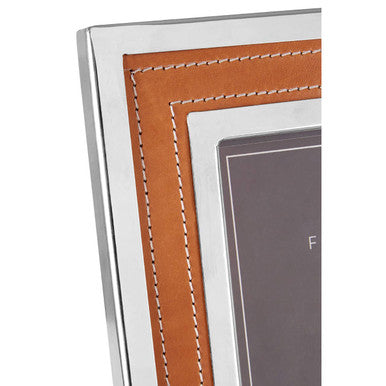 Tan Leather 5in x 7in Photo Frame