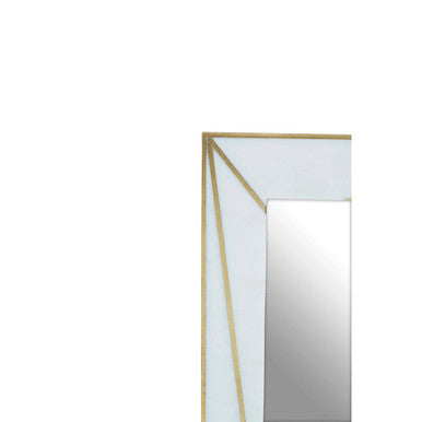 White Marble with Gold Inlay 5x7 Photo Frame