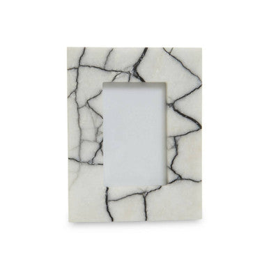 White and Black Marble 4 x 6 Small Photo Frame
