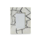 White and Black Marble 4 x 6 Small Photo Frame