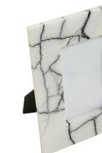 White and Black Marble 4 x 6 Small Photo Frame