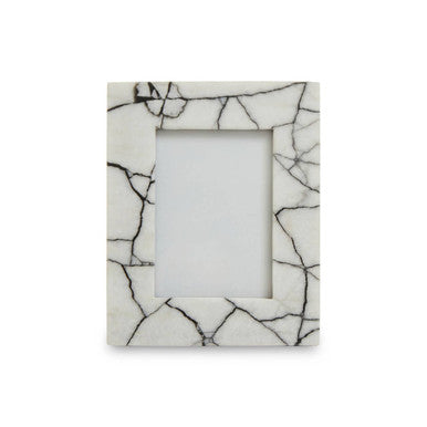 White and Black Marble 5In x 7In Large Photo Frame