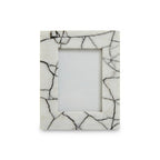 White and Black Marble 5In x 7In Large Photo Frame