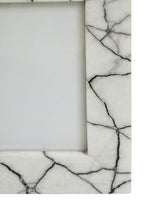 White and Black Marble 5In x 7In Large Photo Frame