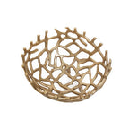 Small Gold Finish Coral Effect Bowl