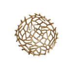 Small Gold Finish Coral Effect Bowl