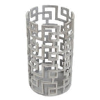 Large Candle Holder in Silver Finish