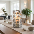 Large Candle Holder in Silver Finish