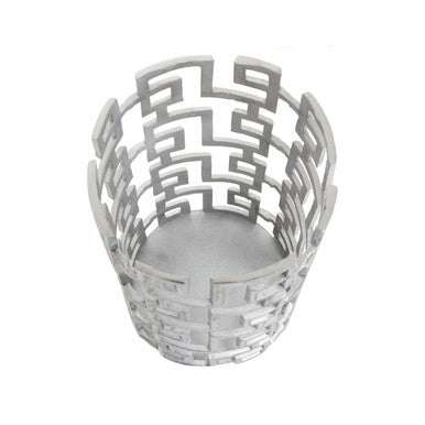 Small Candle Holder in Silver Finish