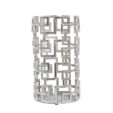 Small Candle Holder in Silver Finish