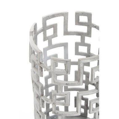 Small Candle Holder in Silver Finish