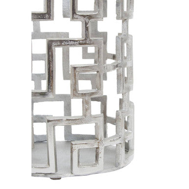 Small Candle Holder in Silver Finish