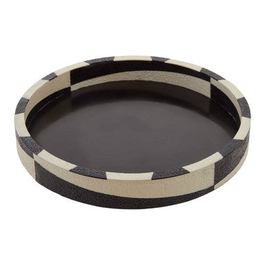 Black and White Round Tray