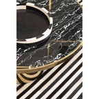 Black and White Round Tray