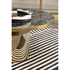 Black and White Round Tray