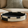 Black and White Round Tray
