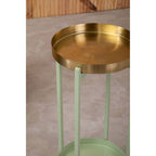 Green and Gold Two Tiered Plant Stand