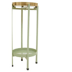 Green and Gold Two Tiered Plant Stand