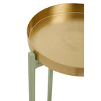 Green and Gold Two Tiered Plant Stand