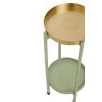 Green and Gold Two Tiered Plant Stand