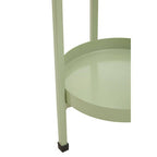 Green and Gold Two Tiered Plant Stand