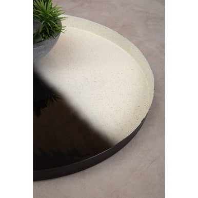 Set of Two Black and White Ombre Trays
