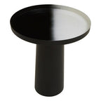 Black and White Ombre Finish Round Side Table