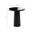 Black and White Ombre Finish Round Side Table