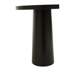 Black and White Ombre Finish Round Side Table