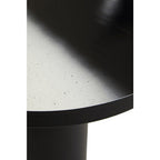 Black and White Ombre Finish Round Side Table
