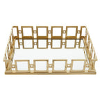 Rectangle Gold Mirror Tray