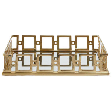 Rectangle Gold Mirror Tray