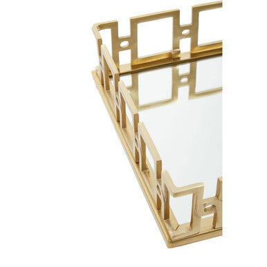 Rectangle Gold Mirror Tray
