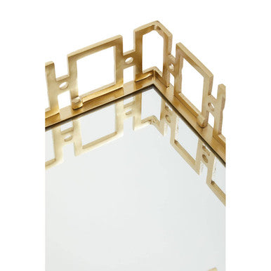 Rectangle Gold Mirror Tray