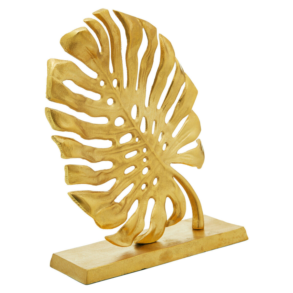 Lena Gold Finish Monstera Leaf Sculpture