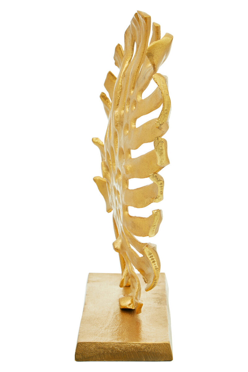 Lena Gold Finish Monstera Leaf Sculpture