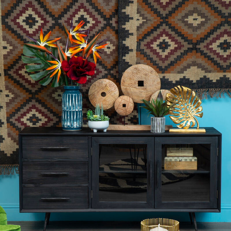 Lena Gold Finish Monstera Leaf Sculpture