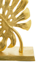 Lena Gold Finish Monstera Leaf Sculpture